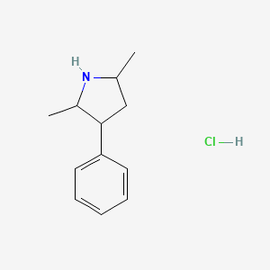 molecular formula C12H18ClN B1455735 2,5-二甲基-3-苯基吡咯烷盐酸盐 CAS No. 91562-58-2