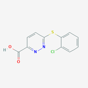 molecular formula C11H7ClN2O2S B1455736 6-[(2-氯苯基)硫代]哒嗪-3-羧酸 CAS No. 1183813-48-0