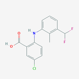 5-Chloro-2-[3-(difluoromethyl)-2-methylanilino]benzoic acid