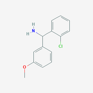 molecular formula C14H14ClNO B1455737 (2-Chlorophenyl)(3-methoxyphenyl)methanamine CAS No. 1183375-86-1