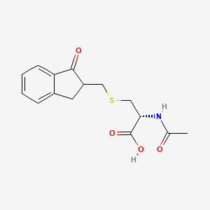 N-Acetyl-S-[(1-oxo-2,3-dihydro-1H-inden-2-yl)methyl]-L-cysteine