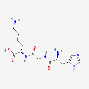 molecular formula C14H24N6O4 B14557454 L-Lysine, N2-(N-L-histidylglycyl)- CAS No. 62024-08-2