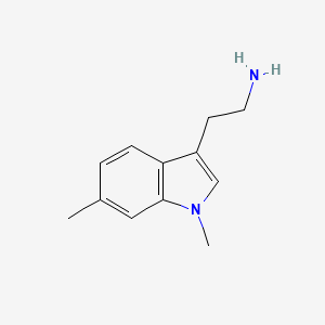 molecular formula C12H16N2 B1455750 2-(1,6-二甲基-1H-吲哚-3-基)乙胺 CAS No. 1334146-07-4
