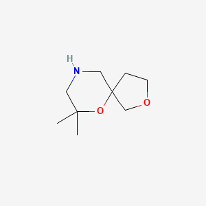 B1455751 7,7-Dimethyl-2,6-dioxa-9-azaspiro[4.5]decane CAS No. 1486752-76-4