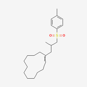 1-[2-Methyl-3-(4-methylbenzene-1-sulfonyl)propyl]cyclododec-1-ene