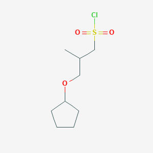 B1455757 3-(Cyclopentyloxy)-2-methylpropane-1-sulfonyl chloride CAS No. 1343617-45-7