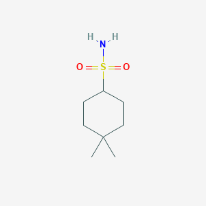 molecular formula C8H17NO2S B1455760 4,4-二甲基环己烷-1-磺酰胺 CAS No. 1341720-23-7