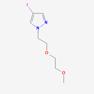 B1455761 1H-Pyrazole, 4-iodo-1-[2-(2-methoxyethoxy)ethyl]- CAS No. 1342043-04-2
