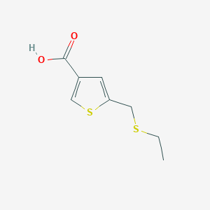 5-[(Ethylsulfanyl)methyl]thiophene-3-carboxylic acid