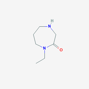molecular formula C7H14N2O B1455772 1-乙基-1,4-二氮杂环-2-酮 CAS No. 1543092-05-2