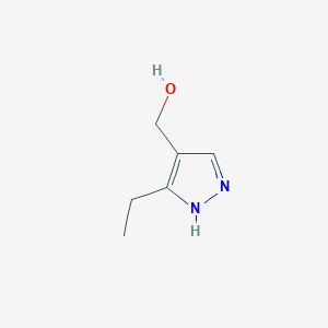 molecular formula C6H10N2O B1455774 (5-乙基-1H-吡唑-4-基)甲醇 CAS No. 1881229-50-0