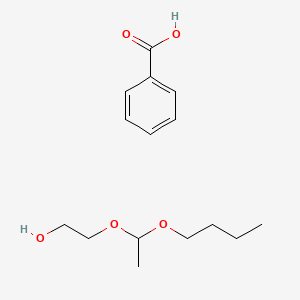 molecular formula C15H24O5 B14557764 Benzoic acid;2-(1-butoxyethoxy)ethanol CAS No. 62254-57-3