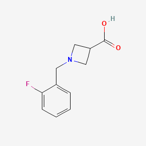 molecular formula C11H12FNO2 B1455779 1-(2-Fluorobenzyl)azetidine-3-carboxylic acid CAS No. 1289387-38-7