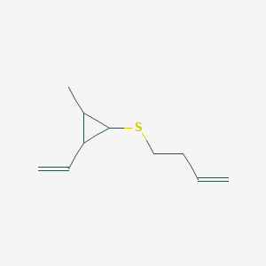 molecular formula C10H16S B14557805 Cyclopropane, 1-(3-butenylthio)-2-ethenyl-3-methyl- CAS No. 62162-27-0