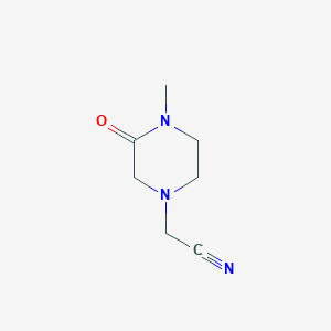 molecular formula C7H11N3O B1455782 2-(4-甲基-3-氧代哌嗪-1-基)乙腈 CAS No. 1339077-97-2