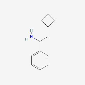 molecular formula C12H17N B1455786 2-Cyclobutyl-1-phenylethan-1-amine CAS No. 1432681-33-8
