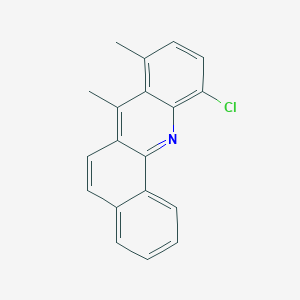 molecular formula C19H14ClN B14557880 Benz[c]acridine, 11-chloro-7,8-dimethyl- CAS No. 62224-73-1