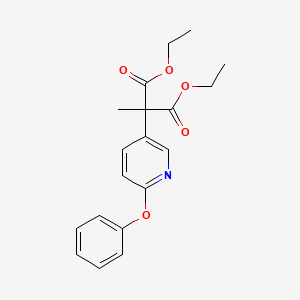 molecular formula C19H21NO5 B14557884 Diethyl methyl(6-phenoxypyridin-3-yl)propanedioate CAS No. 61659-03-8