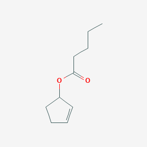 molecular formula C10H16O2 B14557918 Cyclopent-2-EN-1-YL pentanoate CAS No. 62088-39-5