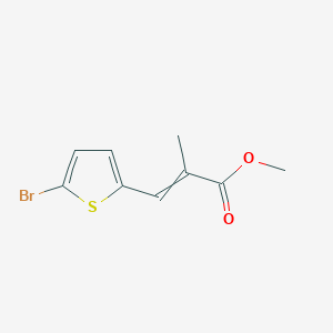 molecular formula C9H9BrO2S B14557977 Methyl 3-(5-bromothiophen-2-yl)-2-methylprop-2-enoate CAS No. 62157-65-7