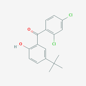 molecular formula C17H16Cl2O2 B14557988 Methanone, (2,4-dichlorophenyl)[5-(1,1-dimethylethyl)-2-hydroxyphenyl]- CAS No. 61709-37-3