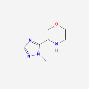 molecular formula C7H12N4O B1455800 3-(1-メチル-1H-1,2,4-トリアゾール-5-イル)モルホリン CAS No. 1541462-68-3