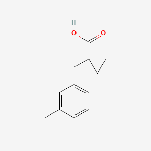 molecular formula C12H14O2 B1455801 1-[(3-メチルフェニル)メチル]シクロプロパン-1-カルボン酸 CAS No. 29765-43-3