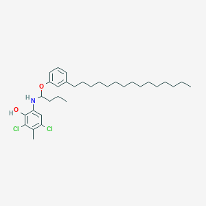 2,4-Dichloro-3-methyl-6-{[1-(3-pentadecylphenoxy)butyl]amino}phenol