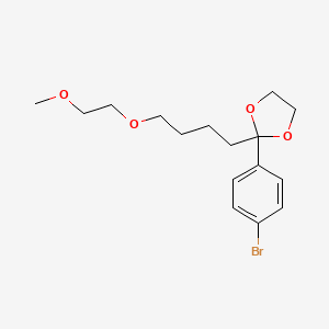 2-(4-Bromophenyl)-2-[4-(2-methoxyethoxy)butyl]-1,3-dioxolane