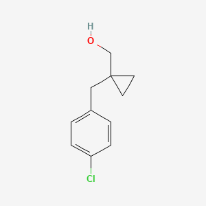 molecular formula C11H13ClO B1455810 {1-[(4-氯苯基)甲基]环丙基}甲醇 CAS No. 1427379-06-3