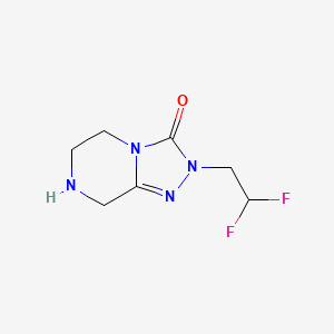 molecular formula C7H10F2N4O B1455812 2-(2,2-二氟乙基)-2H,3H,5H,6H,7H,8H-[1,2,4]三唑并[4,3-a]哌嗪-3-酮 CAS No. 1498956-59-4