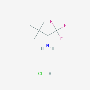 molecular formula C6H13ClF3N B1455816 1,1,1-三氟-3,3-二甲基丁-2-胺盐酸盐 CAS No. 1354961-17-3