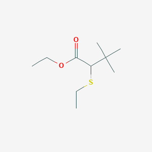 molecular formula C10H20O2S B14558218 Ethyl 2-(ethylsulfanyl)-3,3-dimethylbutanoate CAS No. 62217-62-3