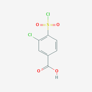 molecular formula C7H4Cl2O4S B1455829 3-氯-4-(氯磺酰基)苯甲酸 CAS No. 29872-68-2