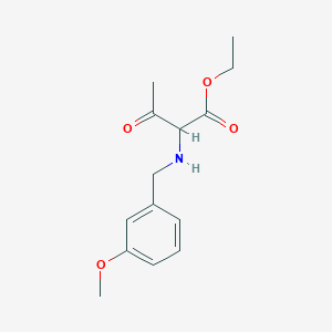 Ethyl 2-{[(3-methoxyphenyl)methyl]amino}-3-oxobutanoate