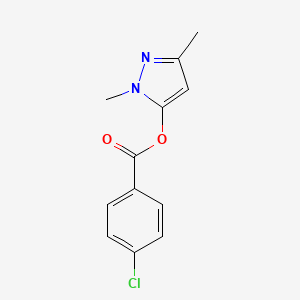 1,3-Dimethyl-1H-pyrazol-5-yl 4-chlorobenzoate