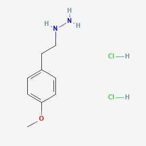 molecular formula C9H16Cl2N2O B1455832 [2-(4-甲氧基苯基)乙基]二盐酸肼 CAS No. 1334147-93-1