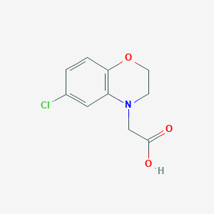 molecular formula C10H10ClNO3 B1455838 2-(6-氯-3,4-二氢-2H-1,4-苯并恶嗪-4-基)乙酸 CAS No. 1354962-23-4