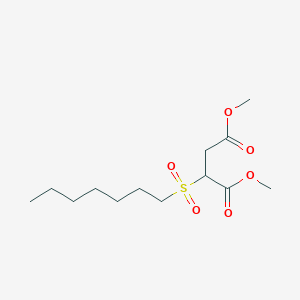 Dimethyl 2-(heptane-1-sulfonyl)butanedioate