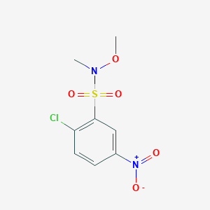 molecular formula C8H9ClN2O5S B1455842 2-氯-N-甲氧基-N-甲基-5-硝基苯磺酰胺 CAS No. 1184485-21-9