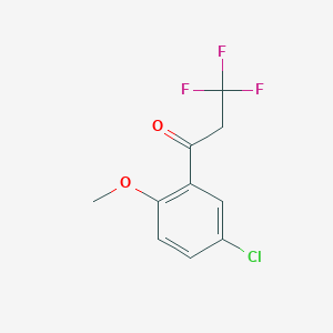 molecular formula C10H8ClF3O2 B1455843 1-(5-氯-2-甲氧基苯基)-3,3,3-三氟丙-1-酮 CAS No. 1334149-20-0