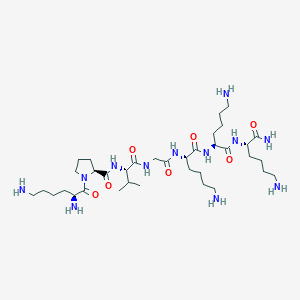 molecular formula C36H70N12O7 B14558444 L-Lysyl-L-prolyl-L-valylglycyl-L-lysyl-L-lysyl-L-lysinamide CAS No. 62255-35-0