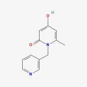 molecular formula C12H12N2O2 B1455848 4-hydroxy-6-methyl-1-(pyridin-3-ylmethyl)pyridin-2(1H)-one CAS No. 586378-89-4