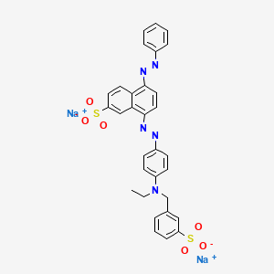 2-Naphthalenesulfonic acid, 8-((4-(ethyl((3-sulfophenyl)methyl)amino)phenyl)azo)-5-(phenylazo)-, disodium salt