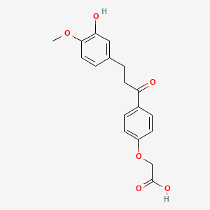 {4-[3-(3-Hydroxy-4-methoxyphenyl)propanoyl]phenoxy}acetic acid