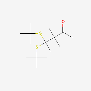 4,4-Bis(tert-butylsulfanyl)-3,3-dimethylpentan-2-one