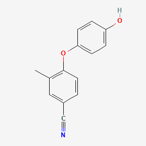molecular formula C14H11NO2 B1455860 4-(4-羟基苯氧基)-3-甲基苯甲腈 CAS No. 1184486-24-5