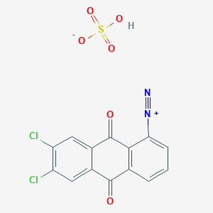 6,7-Dichloro-9,10-dioxo-9,10-dihydroanthracene-1-diazonium hydrogen sulfate