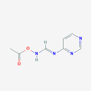 N-(Acetyloxy)-N'-pyrimidin-4-ylmethanimidamide