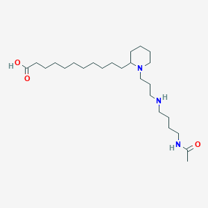 11-(1-{3-[(4-Acetamidobutyl)amino]propyl}piperidin-2-YL)undecanoic acid